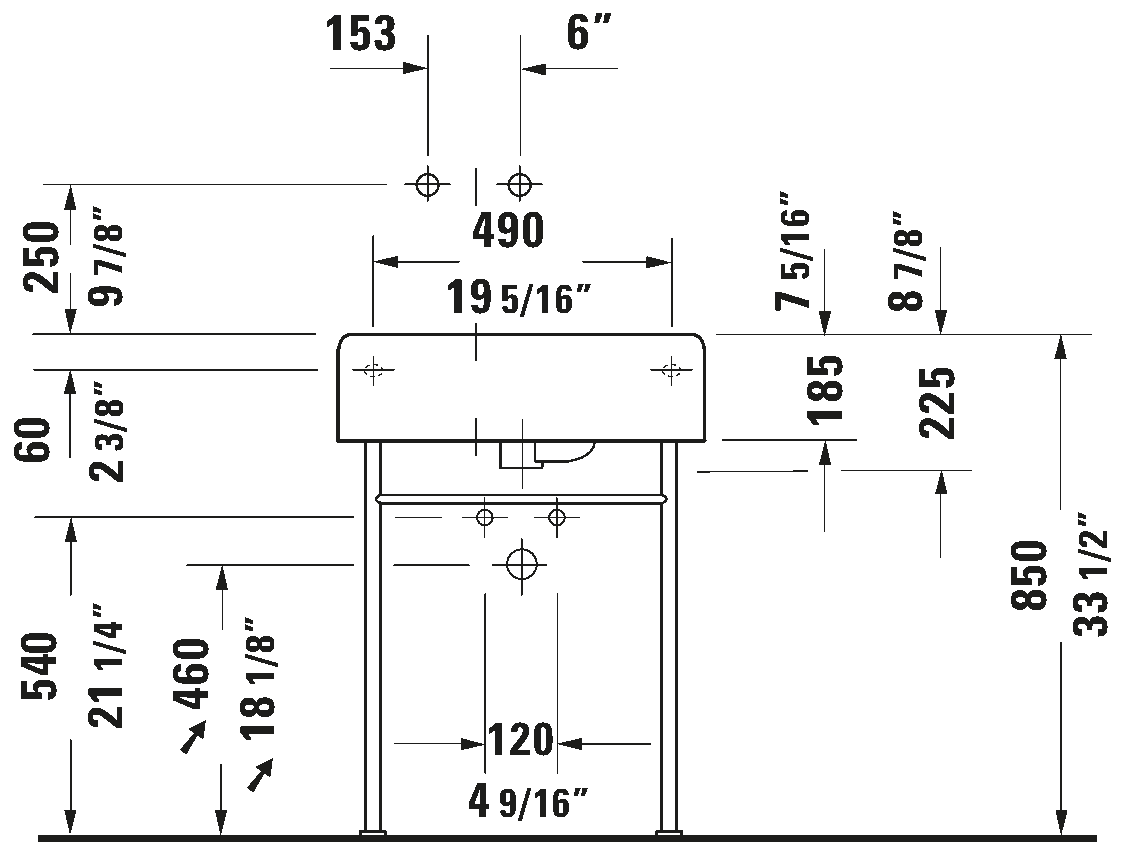 Wall Mounted Sink Scola, 068460
