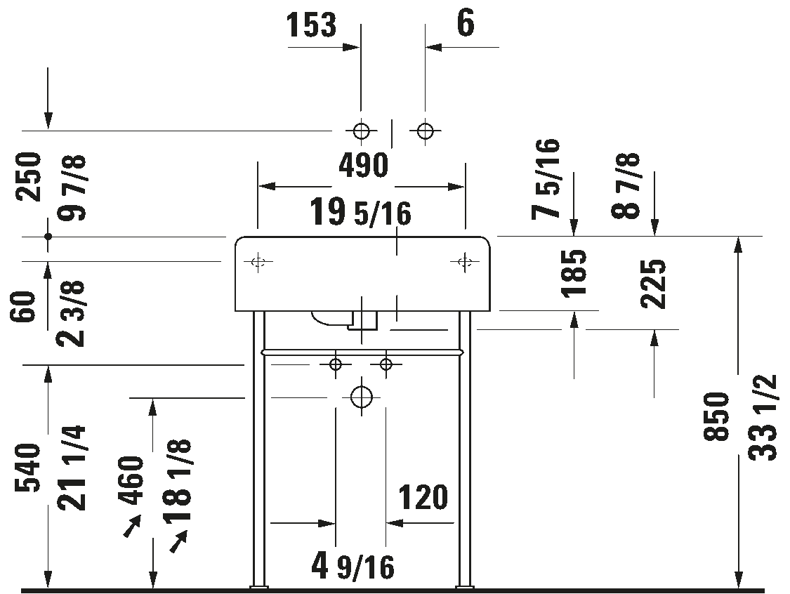 Wall Mounted Sink Scola, 068560