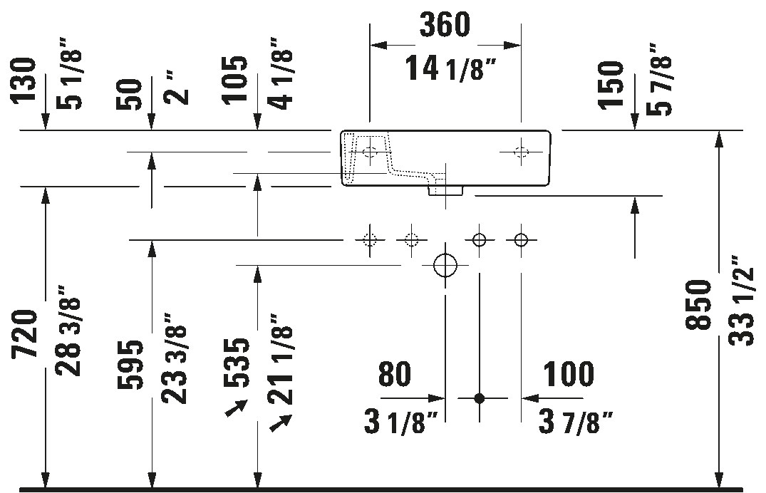 Wall Mounted Sink, 070350