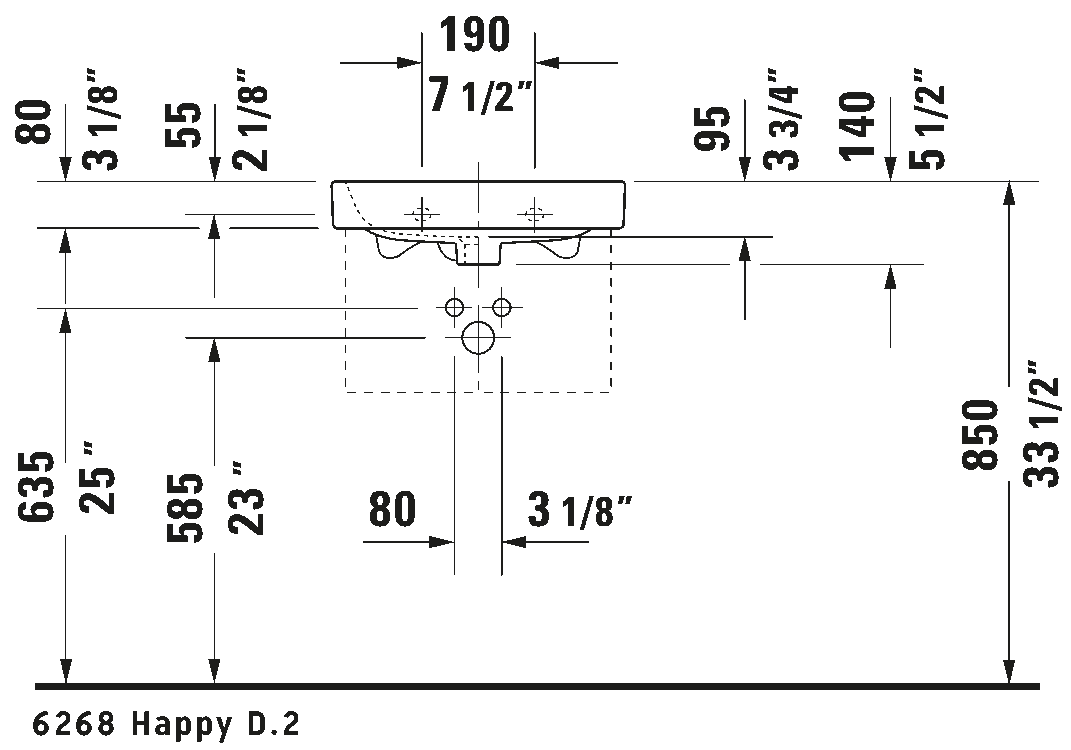 Wall Mounted Sink, 071050