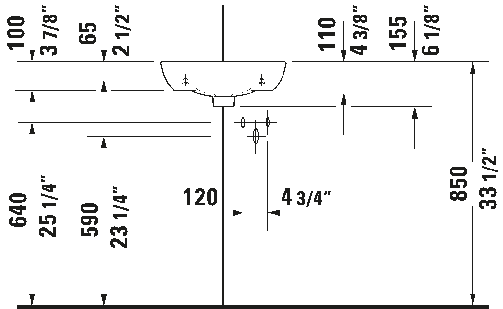 Wall Mounted Sink, 072243