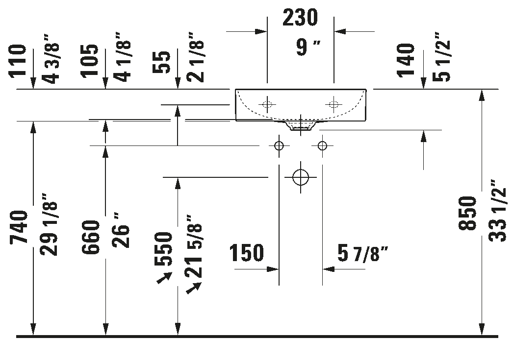 Wall Mounted Sink, 073245