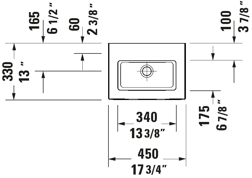 Wall Mounted Sink, 073745