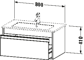 Vanity unit wall-mounted, KT6419