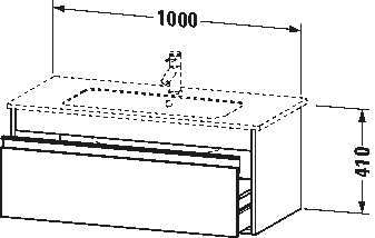 Vanity unit wall-mounted, KT6420