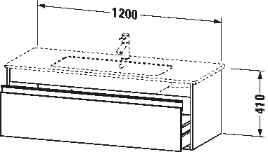 Vanity unit wall-mounted, KT6421