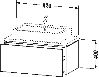 Console vanity unit wall-mounted, LC5803