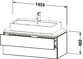 Console vanity unit wall-mounted, LC5809