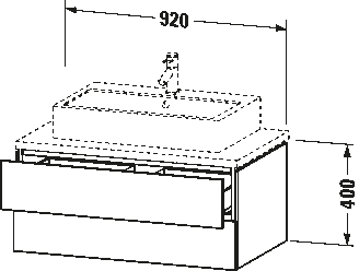 Console vanity unit wall-mounted, LC5818