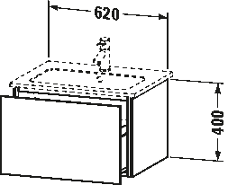 Vanity unit wall-mounted, LC6140