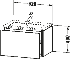 Vanity unit wall-mounted, LC6156