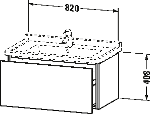 Vanity unit wall-mounted, LC6165