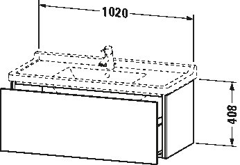 Vanity unit wall-mounted, LC6166