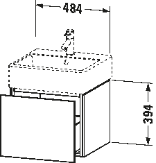 Vanity unit wall-mounted, LC6174