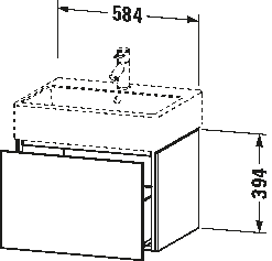 Vanity unit wall-mounted, LC6175