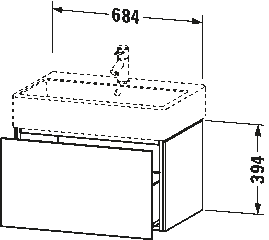 Vanity unit wall-mounted, LC6176