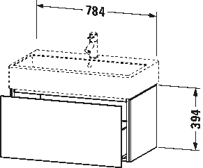 Vanity unit wall-mounted, LC6177