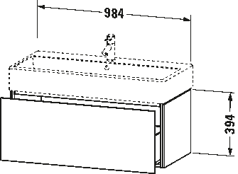 Vanity unit wall-mounted, LC6178