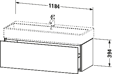 Vanity unit wall-mounted, LC6179