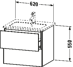 Vanity unit wall-mounted, LC6240