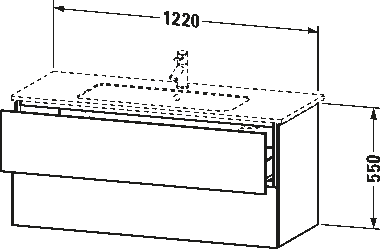 Vanity unit wall-mounted, LC6243