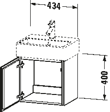 Vanity unit wall-mounted, LC6245 L/R