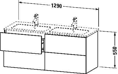 Vanity unit wall-mounted, LC6259