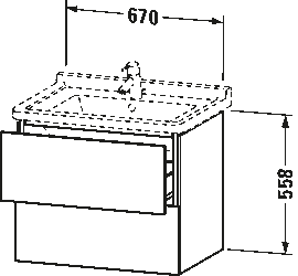 Vanity unit wall-mounted, LC6264