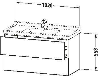 Vanity unit wall-mounted, LC6266