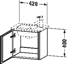 Vanity unit wall-mounted, LC6272 L/R