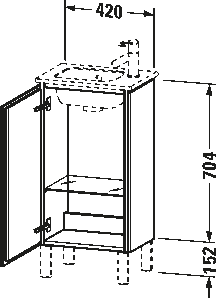 Vanity unit floorstanding, LC6273 L/R