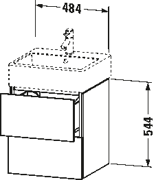 Vanity unit wall-mounted, LC6274