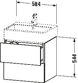 Vanity unit wall-mounted, LC6275