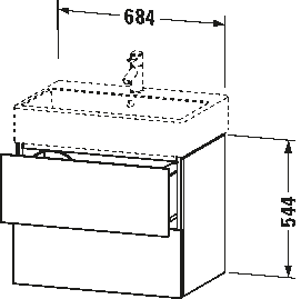 Vanity unit wall-mounted, LC6276