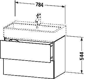 Vanity unit wall-mounted, LC6277