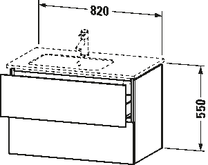 Vanity unit wall-mounted, LC6291