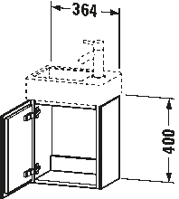 Vanity unit wall-mounted, LC6293 L/R