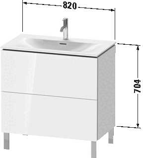 Meuble sous lavabo à poser, LC6597