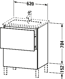 Vanity unit floorstanding, LC6625