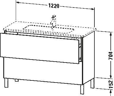 Vanity unit floorstanding, LC6628