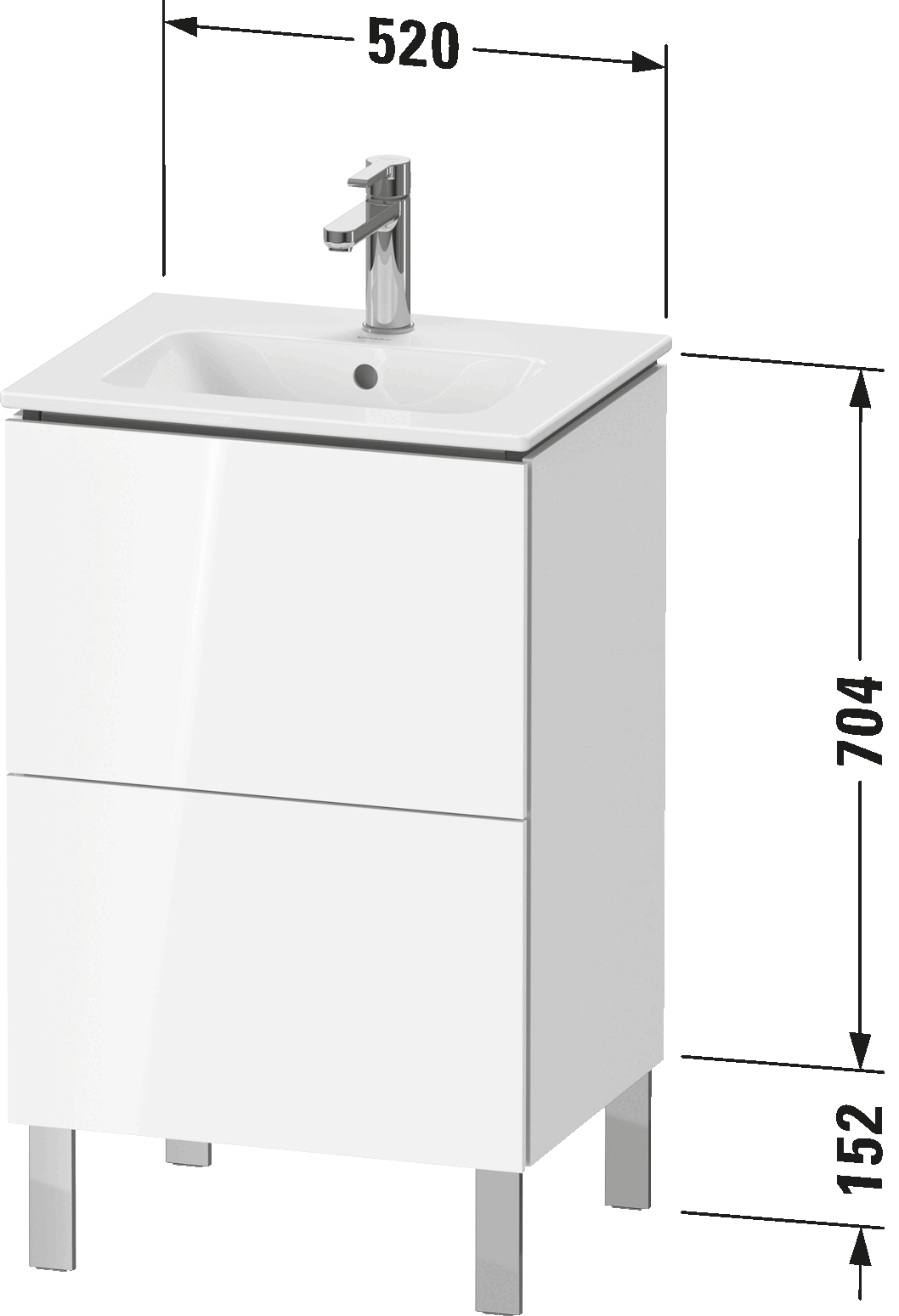 Vanity unit floorstanding, LC6671