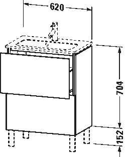 Vanity unit floorstanding, LC6673