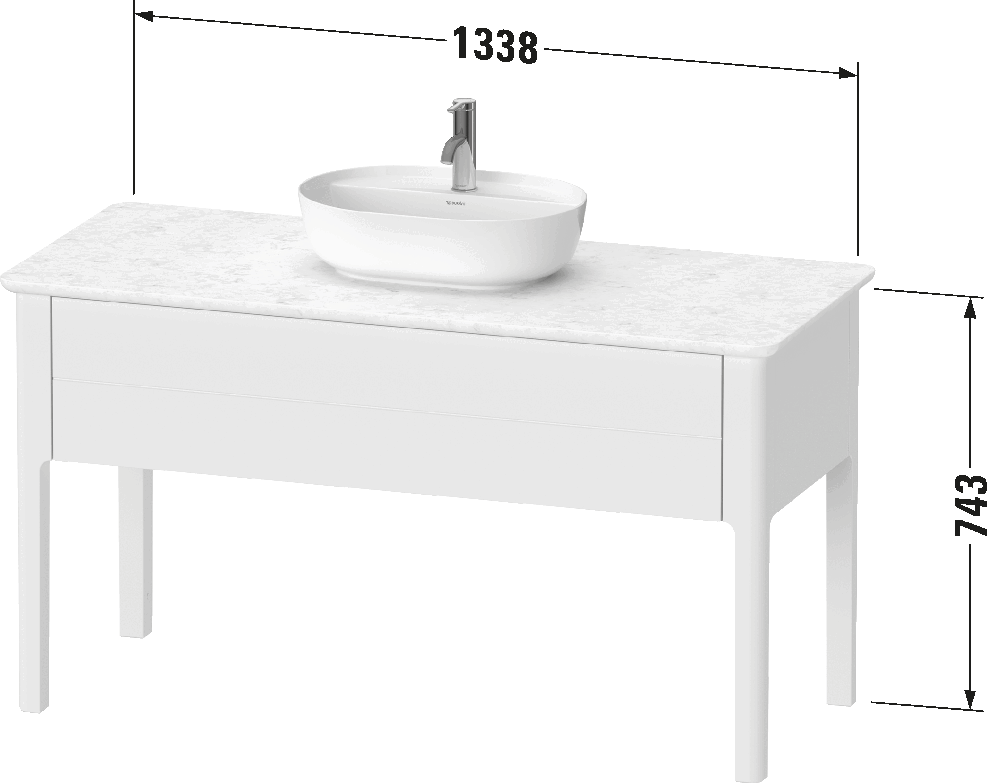 Console vanity unit floorstanding, LU9561