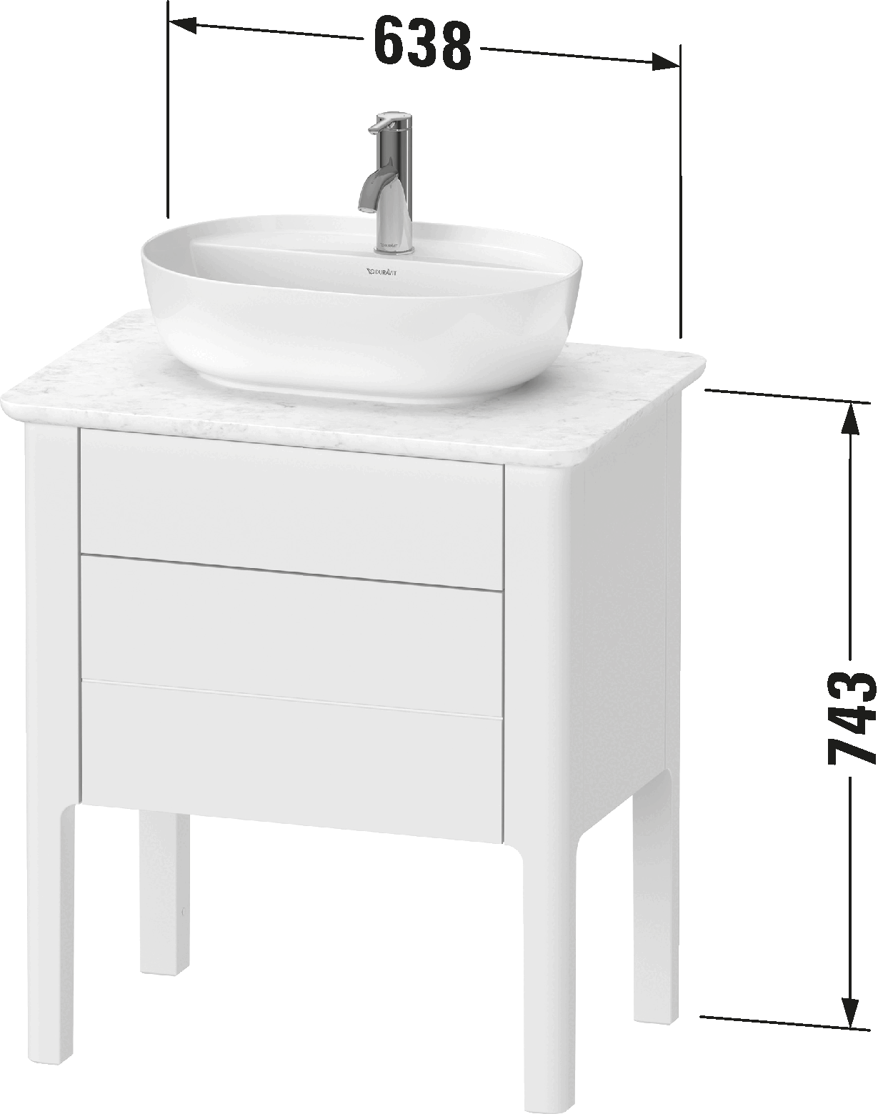 Console vanity unit floorstanding, LU9565