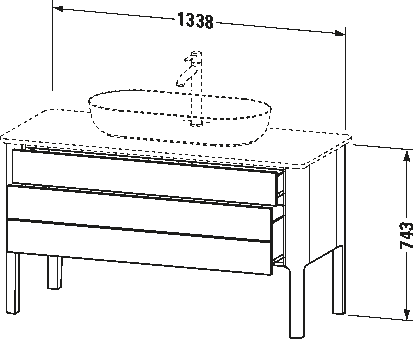 Console vanity unit floorstanding, LU9566