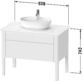 Console vanity unit floorstanding, LU9569