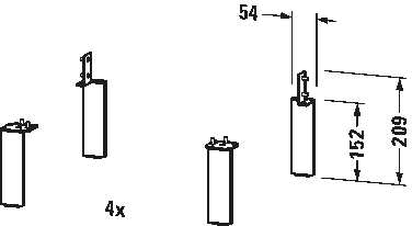 Plinth leg, UV9994