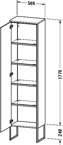 Tall cabinet, XS1314 L/R