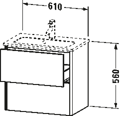 Vanity unit wall-mounted, XS4165