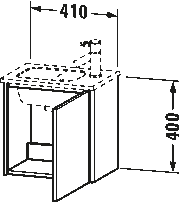 Vanity unit wall-mounted, XS4170 L/R